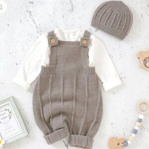 ⭐️HOST PICK⭐️ NEW KNITTED OVERALLS WITH HAT